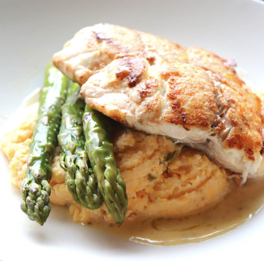 Shop Tam Fam | Honey-glazed Wild Striped Bass With Warm Quinoa/farro Salad, Grilled A