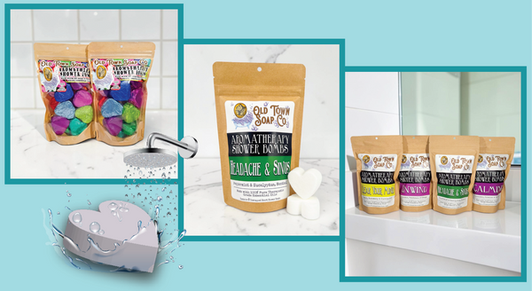 Old Town Soap Co shower bombs banner on TamFam